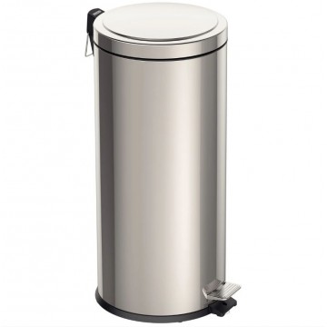 Lixeira com Pedal em Aço Inox com Acabamento Polido e Balde Interno 30 L - Tramontina